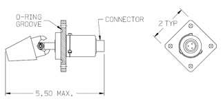 Unit with Connector, Flange Mount
