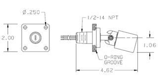 Unit with Flange Mount, Metal Float